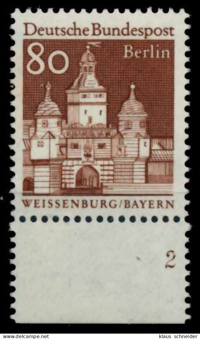 BERLIN DS D-BAUW. 2 Nr 280 FN2 Postfrisch URA X9558D2 - Unused Stamps