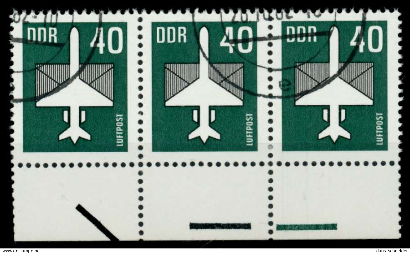 DDR DS LUFTPOST Nr 2752 Gestempelt 3ER STR URA X958F4A - Used Stamps