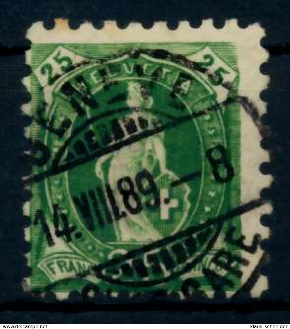 SCHWEIZ STEHENDE HELVETIA Nr 59XB Zentrisch Gestempelt X7469DE - Used Stamps