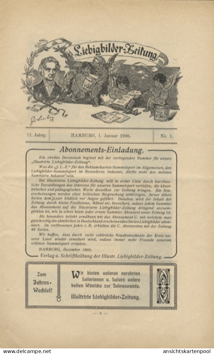 Liebig Bilder Zeitung Reklame Dreser Heft 1, Jhrg. 11, 1906 - Publicité