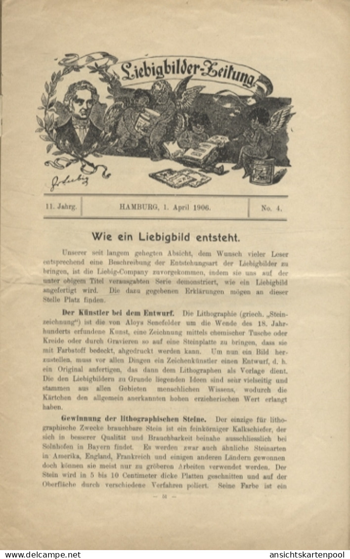 Liebig Bilder Zeitung Reklame Dreser Heft 4, Jhrg. 11, 1906 - Publicité