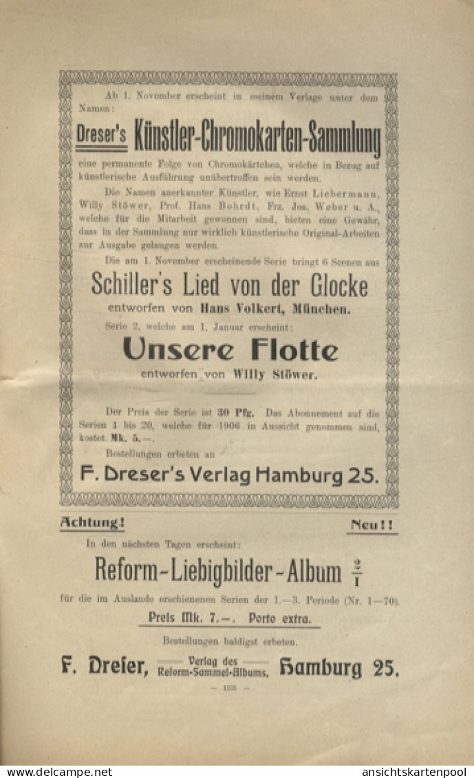 Liebig Bilder Zeitung Reklame Dreser Heft 11, Jhrg. 10, 1905 - Publicité