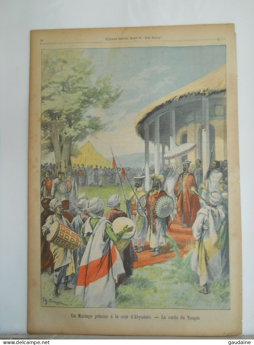 LE PETIT PARISIEN N°633 – 24 Mars 1901 – TRANSVAAL  - MARIAGE PRINCIER A LA COUR D’ABYSSINIE - Le Petit Parisien