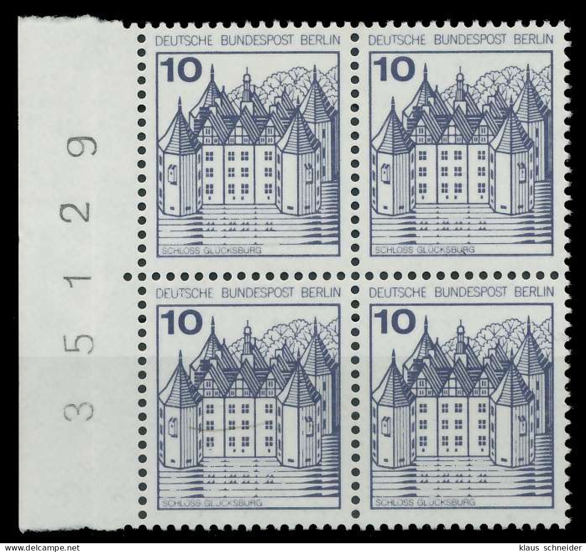 BERLIN DS BURGEN U. SCHLÖSSER Nr 532A Postfrisch VIERER X8F95DE - Unused Stamps