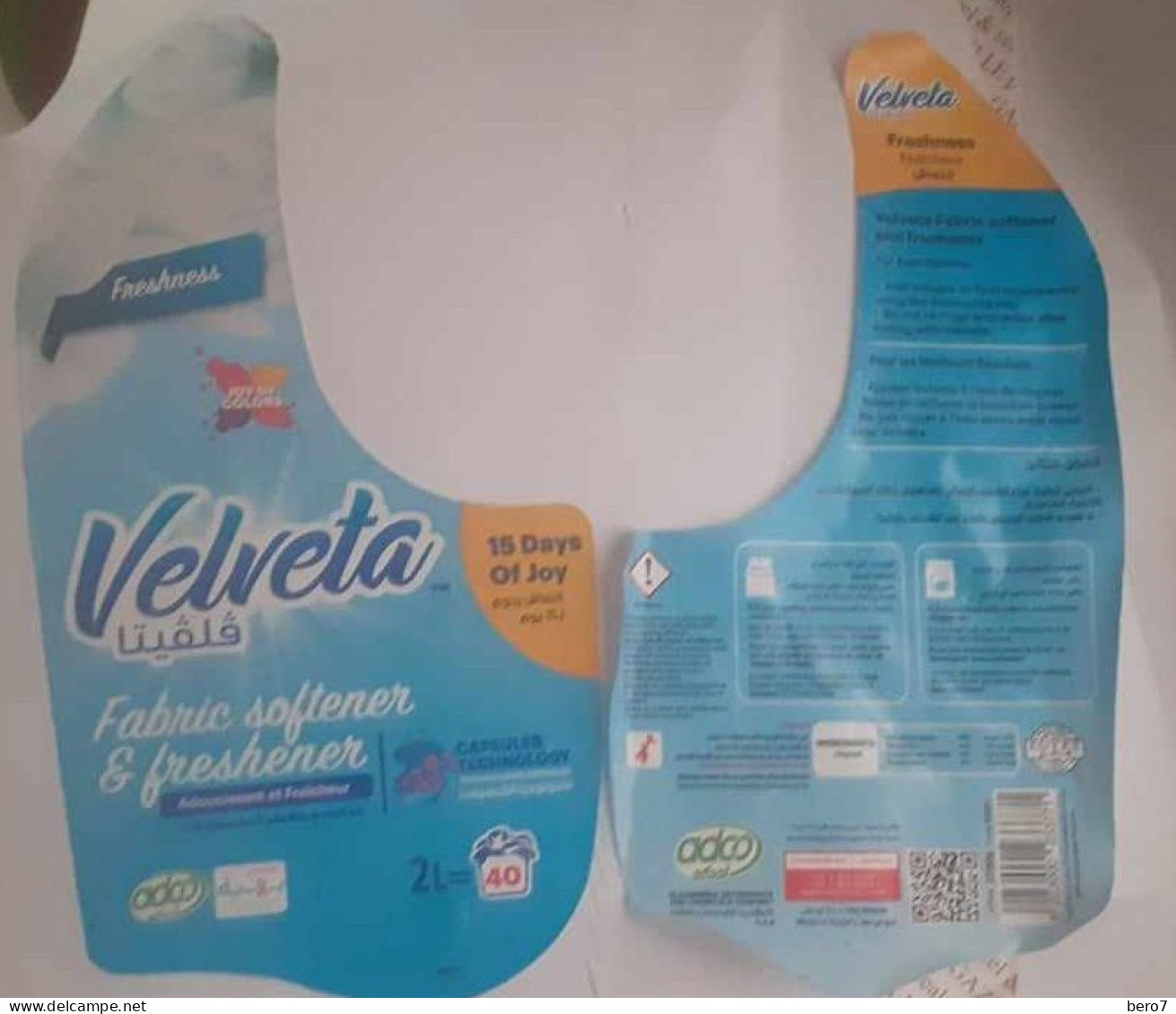 EGYPT Velveta Fabric Softener And Freshener  2L (Egypte) (Egitto) (Ägypten) (Egipto) (Egypten) - Autocollants