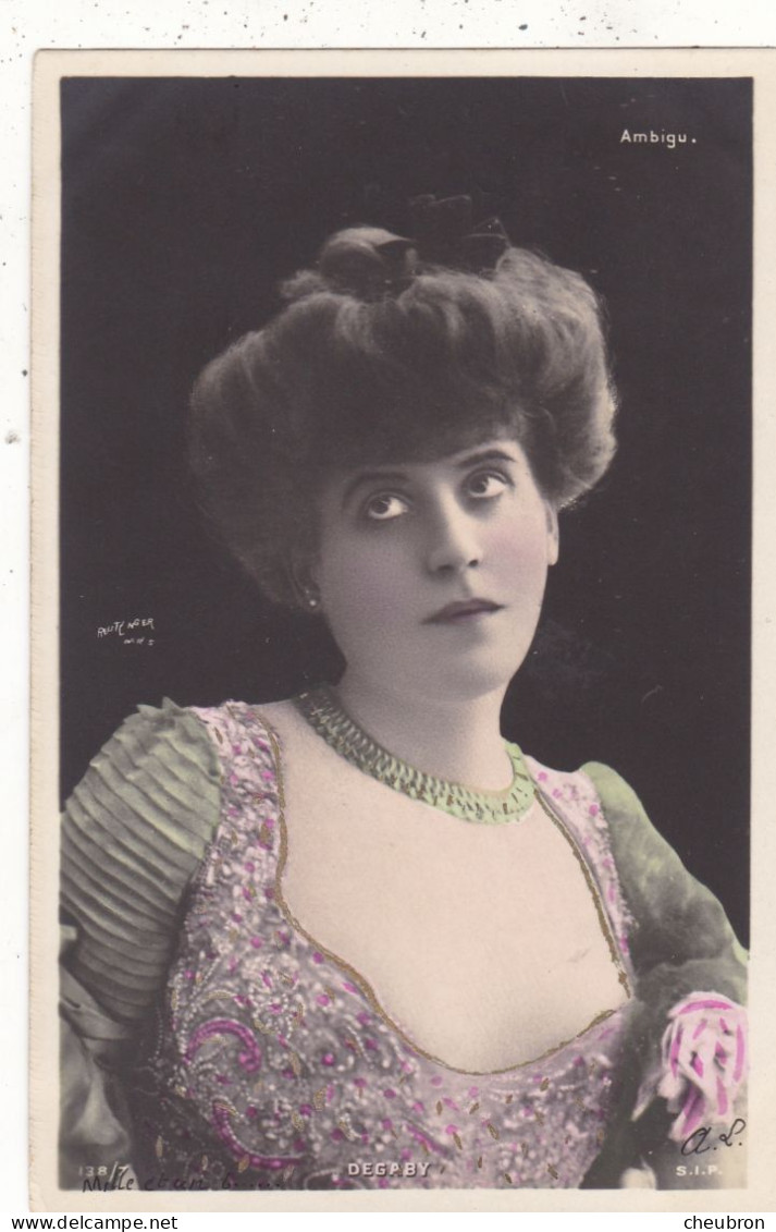 ARTISTE .THEATRE.COMIQUE DE L'AMBIGU ACTRICE " DEGABY "..PHOTO D'ART REUTLINGER. PARIS.. - Entertainers