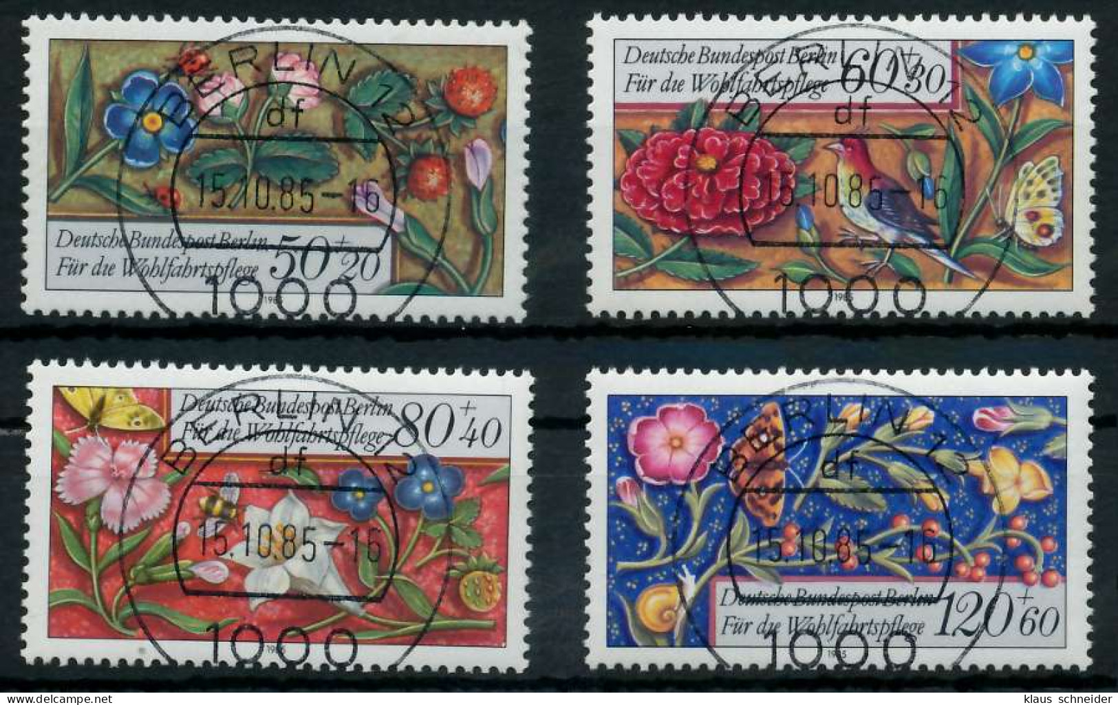 BERLIN 1985 Nr 744-747 Zentrisch Gestempelt X91534E - Used Stamps