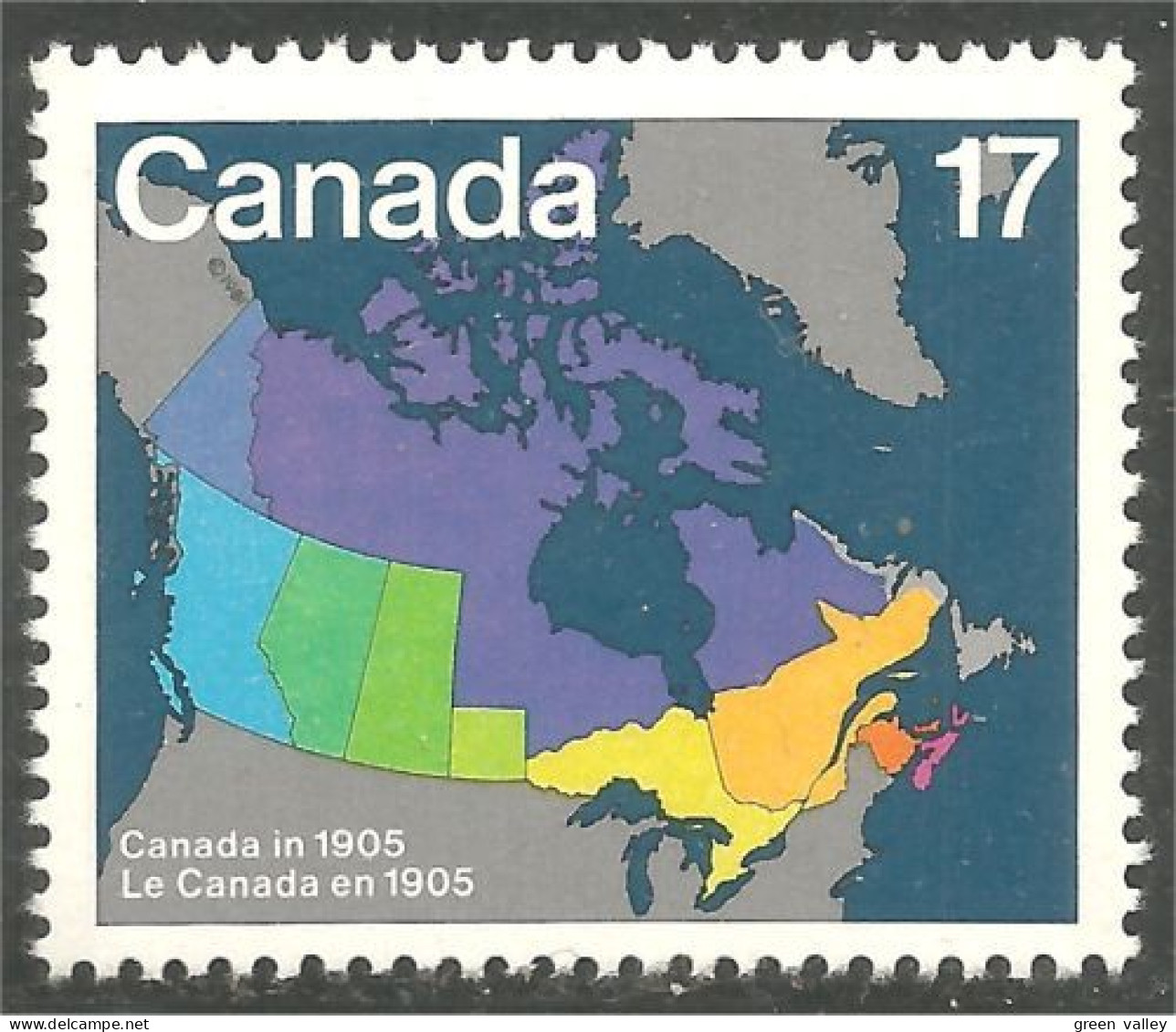 (C08-92a) Canada Carte 1905 Map MNH ** Neuf SC - Unused Stamps