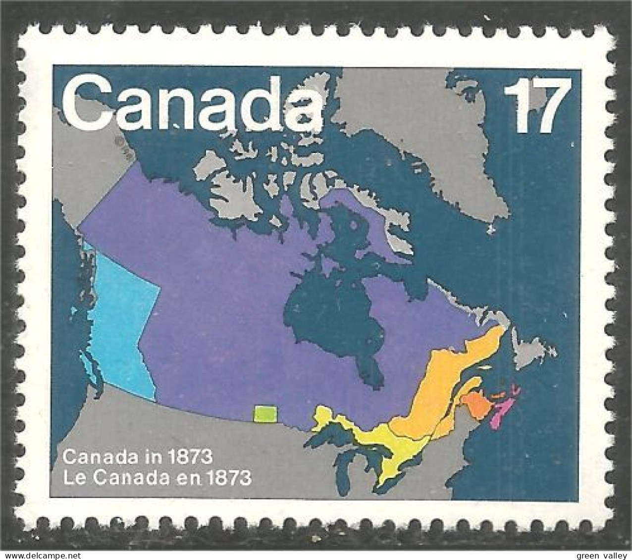 (C08-91b) Canada Carte 1873 Map MNH ** Neuf SC - Aardrijkskunde