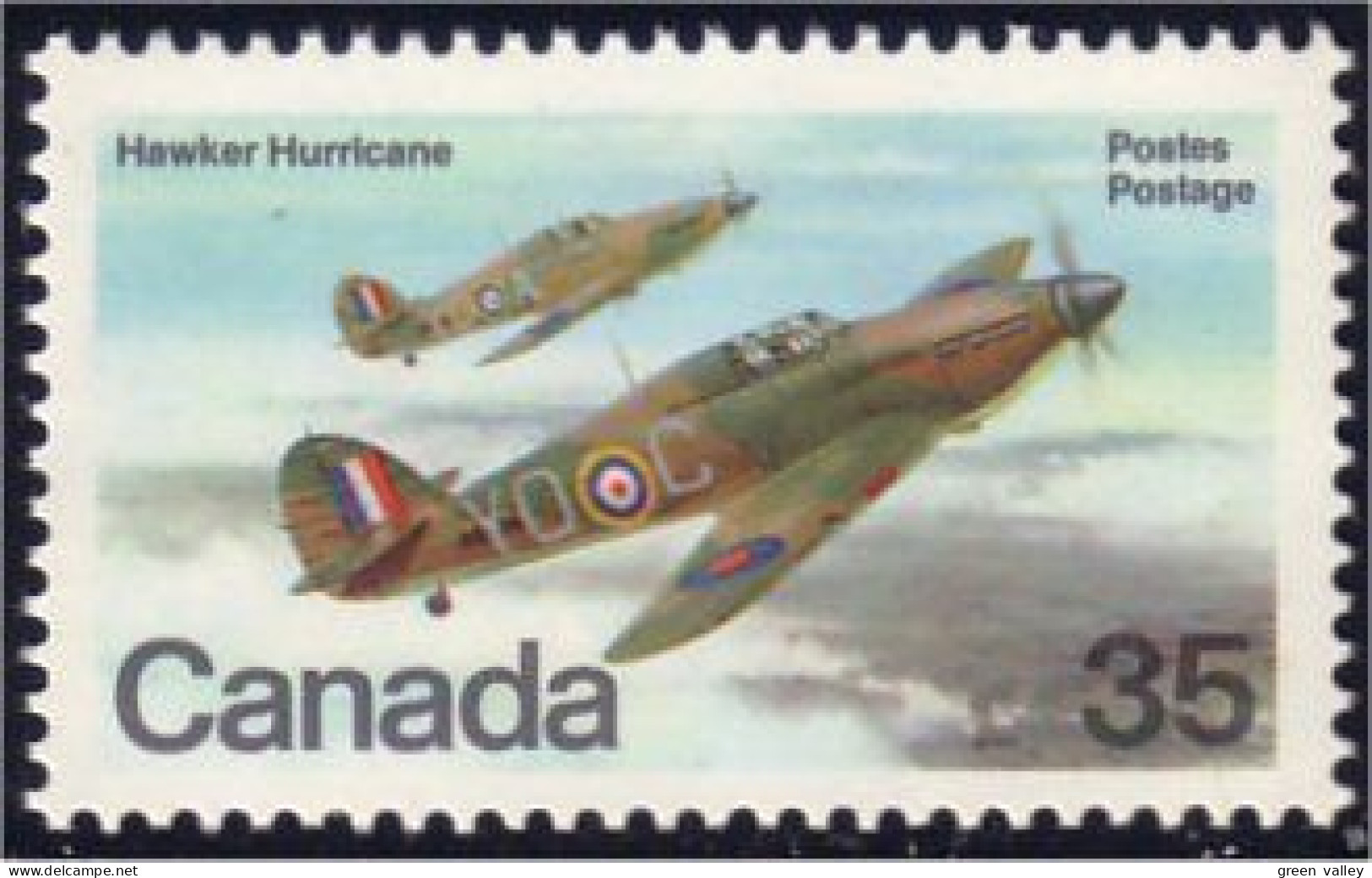 (C08-76a) Canada Hawker Hurricane MNH ** Neuf SC - Nuevos