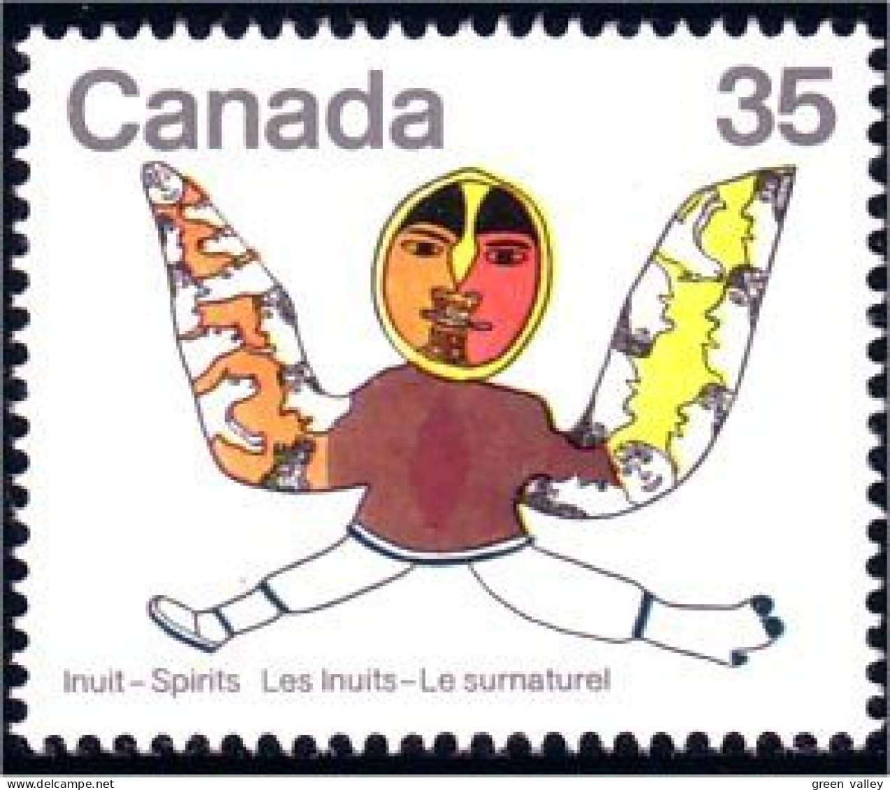(C08-68b) Canada Esprit Inuit Spirit Bird Oiseau MNH ** Neuf SC - American Indians