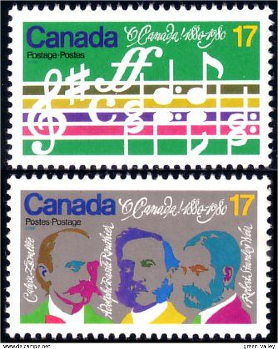 (C0857-58a) Canada Hymne National Anthem Compositeurs Music MNH ** Neuf SC - Unused Stamps