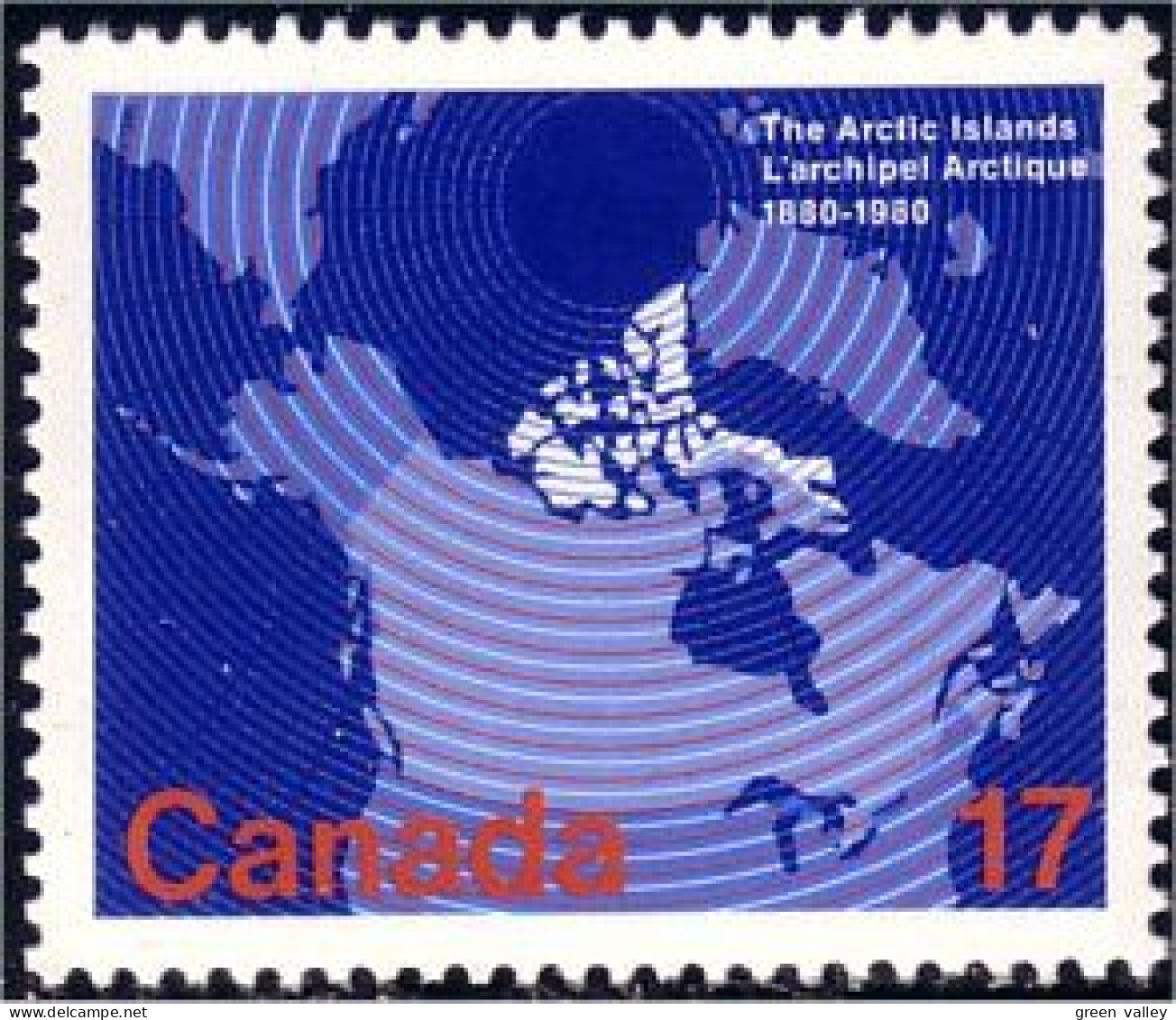 (C08-47a) Canada Arctic Map Carte De L'Arctique MNH ** Neuf SC - Nuevos