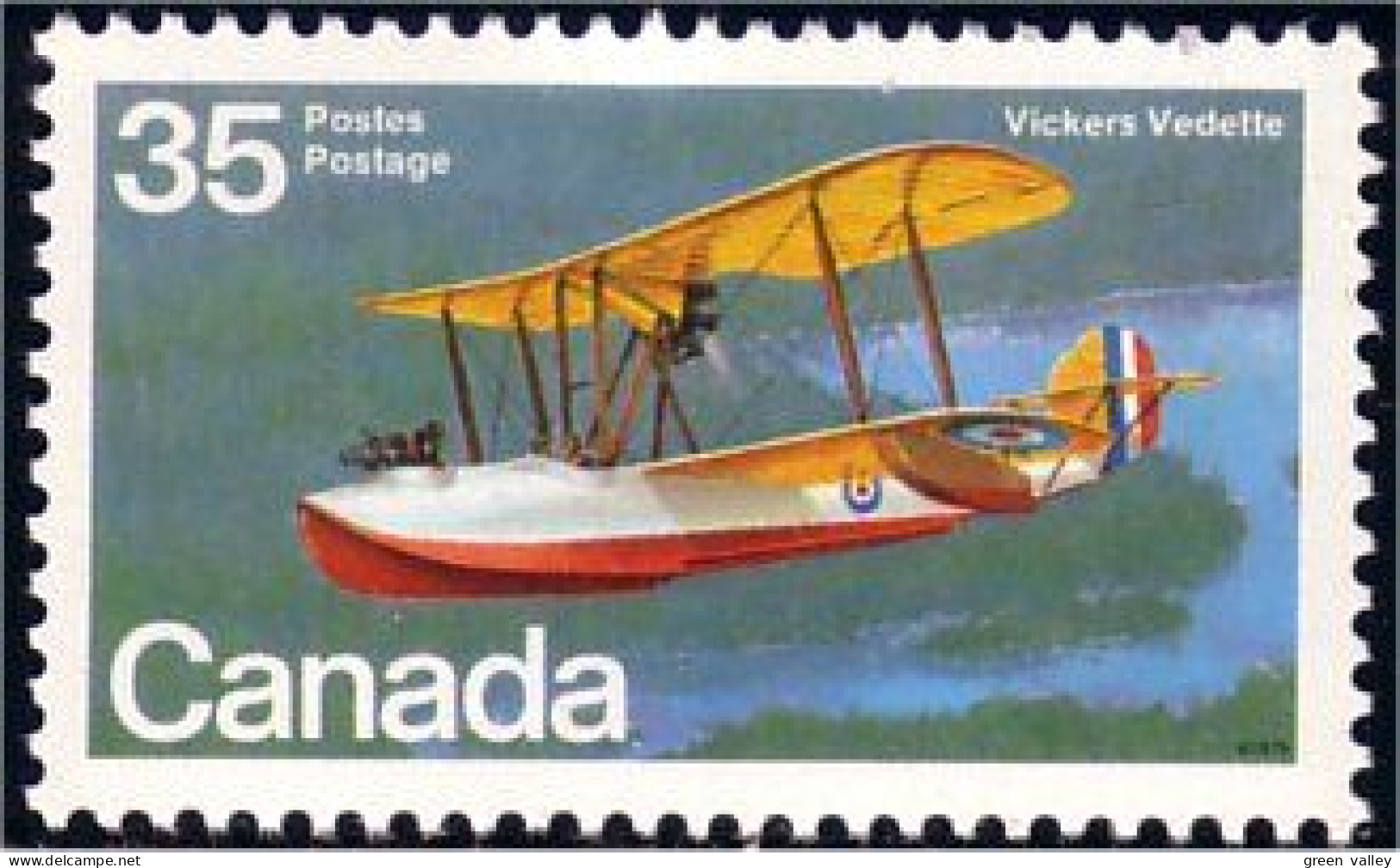 (C08-45a) Canada Hydravion Hydravion Vickers Vedette Seaplane MNH ** Neuf SC - Unused Stamps