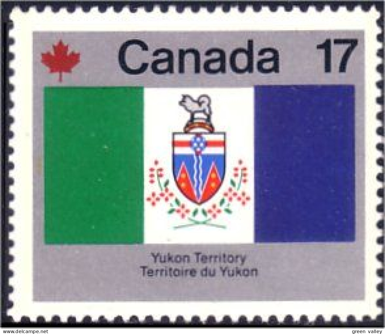 (C08-32a) Canada Drapeau Armoiries Yukon Flag Coat Of Arms MNH ** Neuf SC - Nuovi