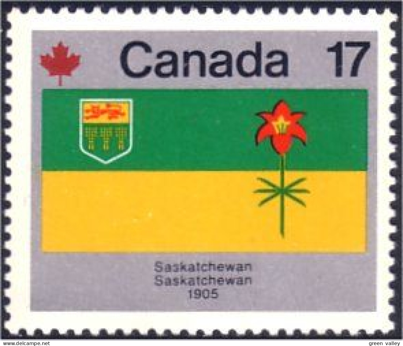 (C08-28c) Canada Drapeau Armoiries Saskatchewan Flag Coat Of Arms MNH ** Neuf SC - Sellos