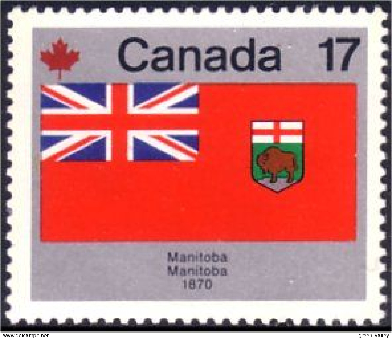 (C08-25c) Canada Drapeau Armoiries Manitoba Flag Coat Of Arms MNH ** Neuf SC - Timbres