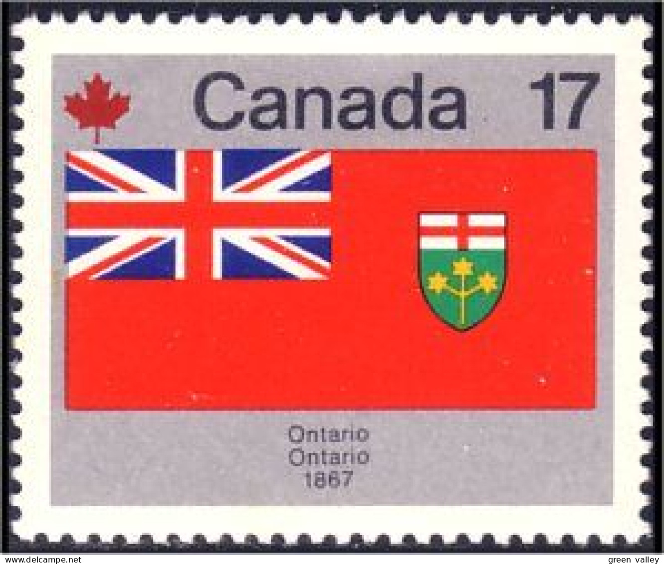 (C08-21b) Canada Drapeau Armoiries Ontario Flag Coat Of Arms MNH ** Neuf SC - Francobolli
