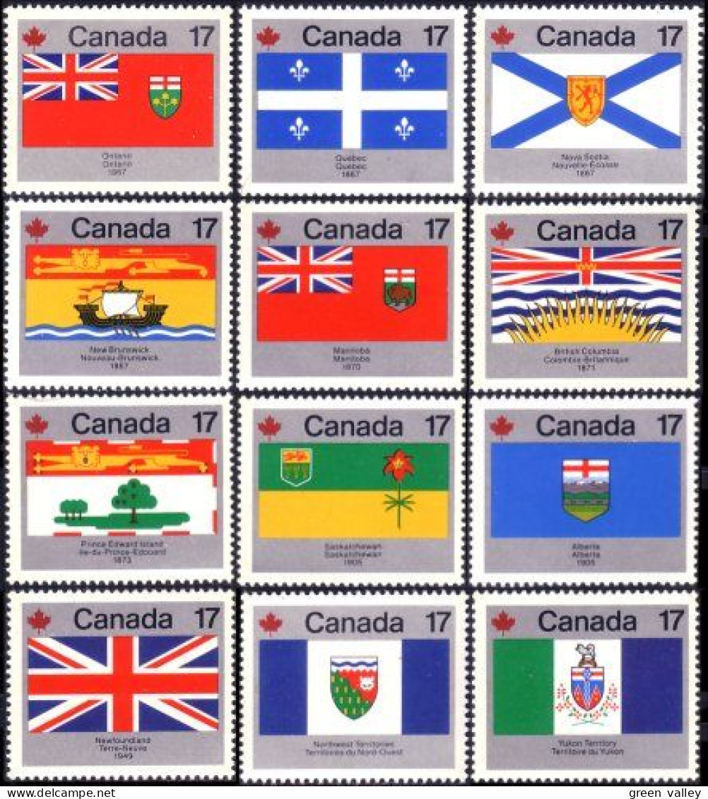 (C0821-32c) Canada Drapeaux Armoiries Provinces Flags Coat Of Arms MNH ** Neuf SC - Stamps