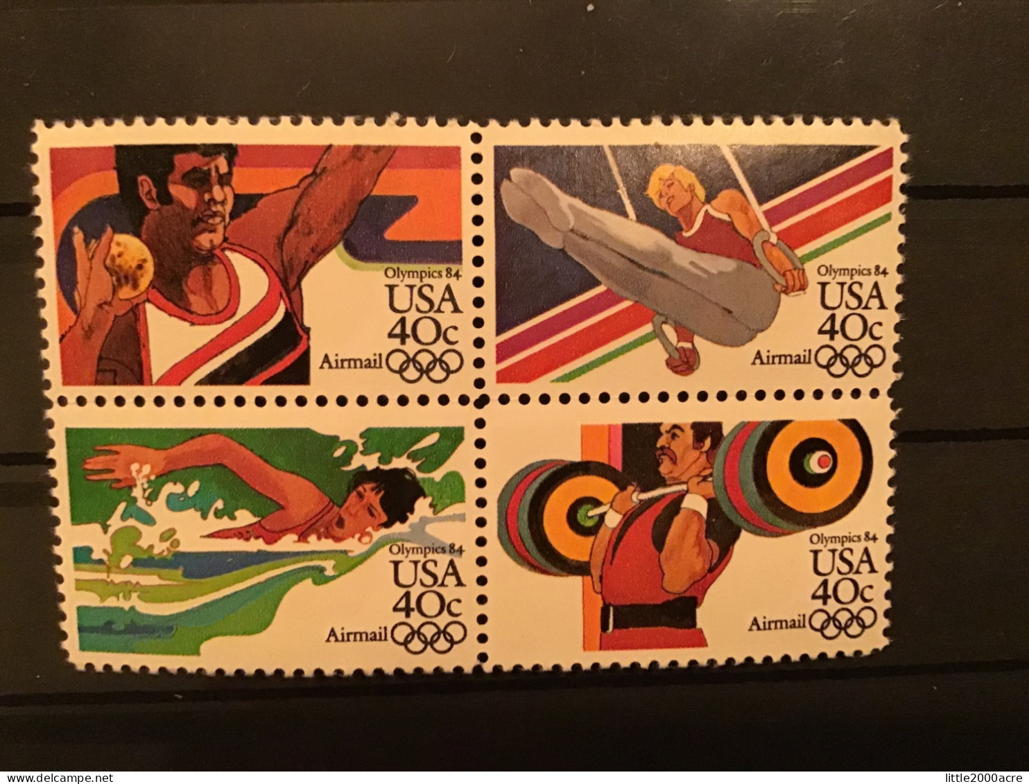 United States 1983 Air Olympic Games Block MNH SG 2025a Sc 108a Yv 95-8 - Neufs