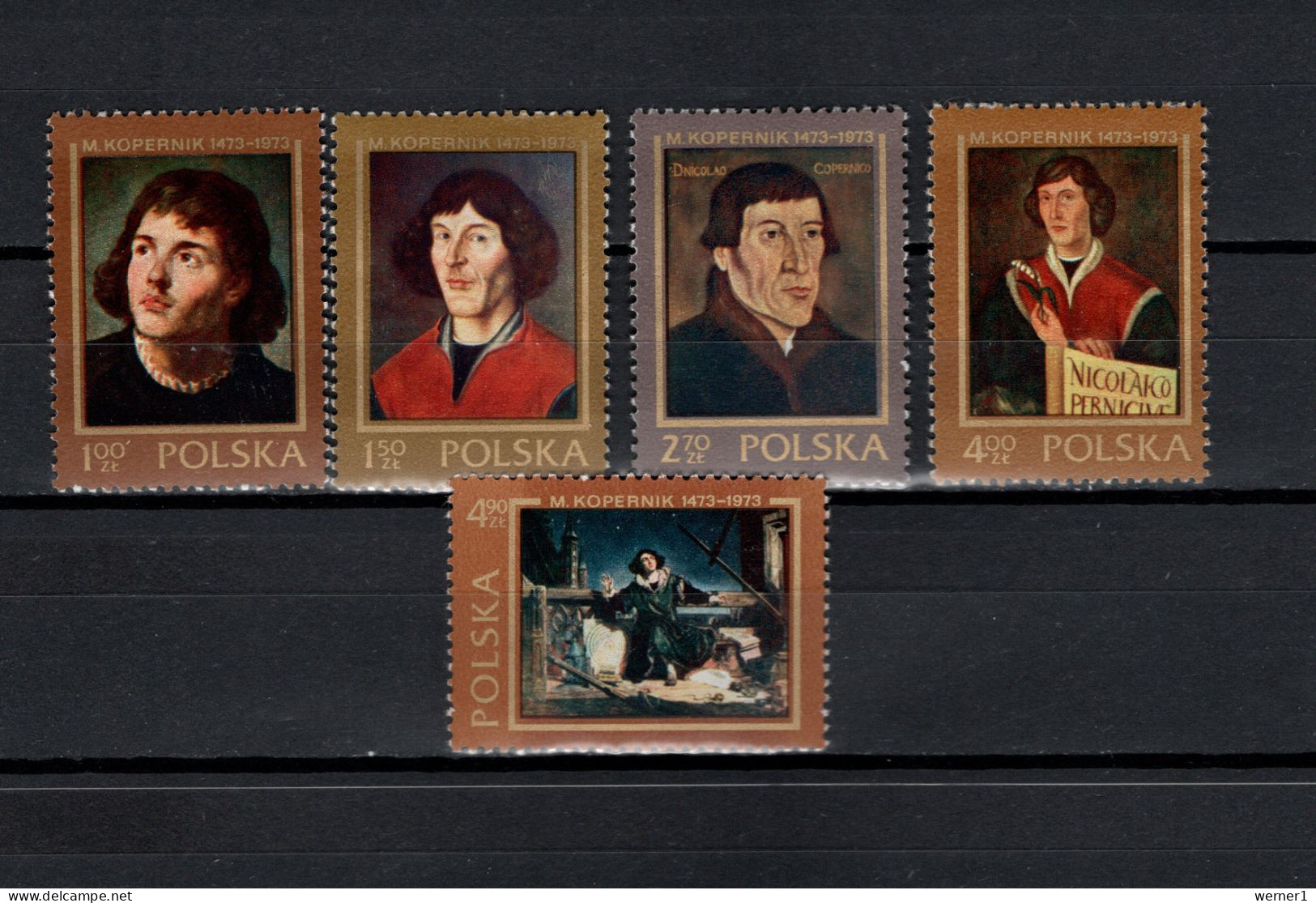 Poland 1973 Space, Copernicus, Set Of 5 MNH - Europe