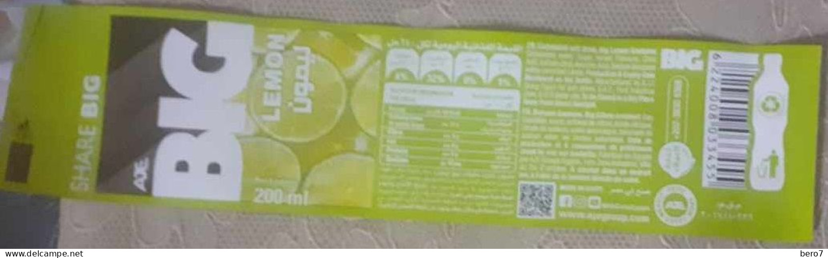 EGYPT  BIG Lemon 200 Ml (Egypte) (Egitto) (Ägypten) (Egipto) (Egypten) - Andere & Zonder Classificatie