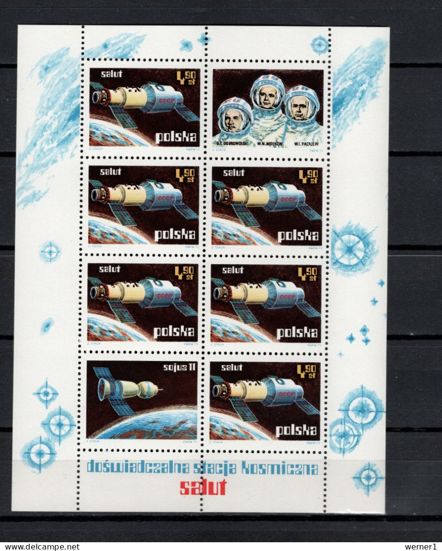 Poland 1973 Space, Saljut, S/s MNH - Europe