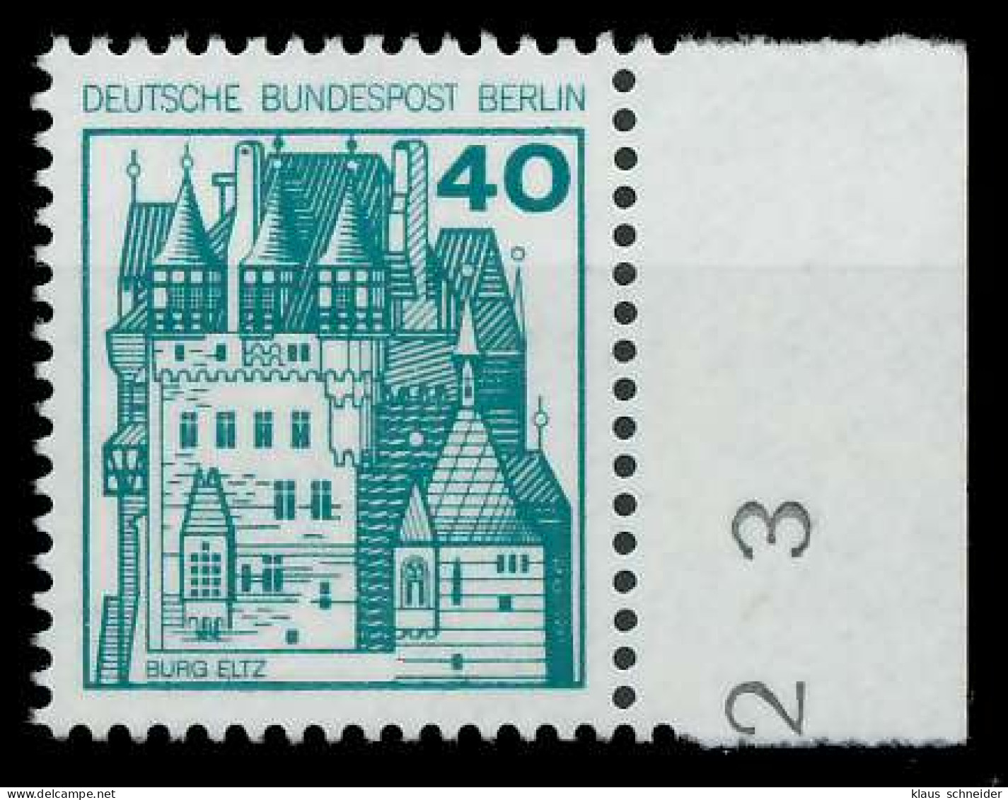 BERLIN DS BURGEN U. SCHLÖSSER Nr 535 Postfrisch SRA X940FA2 - Unused Stamps