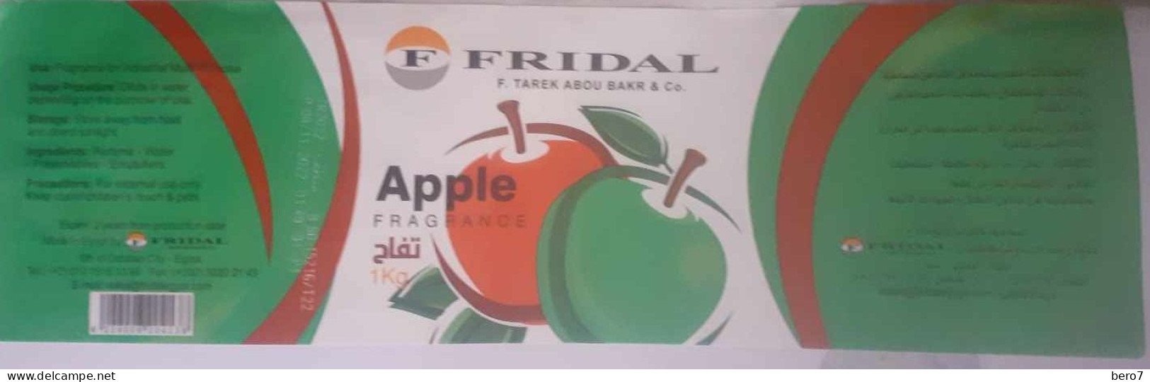 EGYPT Fridalfabric Apple  Fragnance 1Kg (Egypte) (Egitto) (Ägypten) (Egipto) (Egypten) - Autocollants