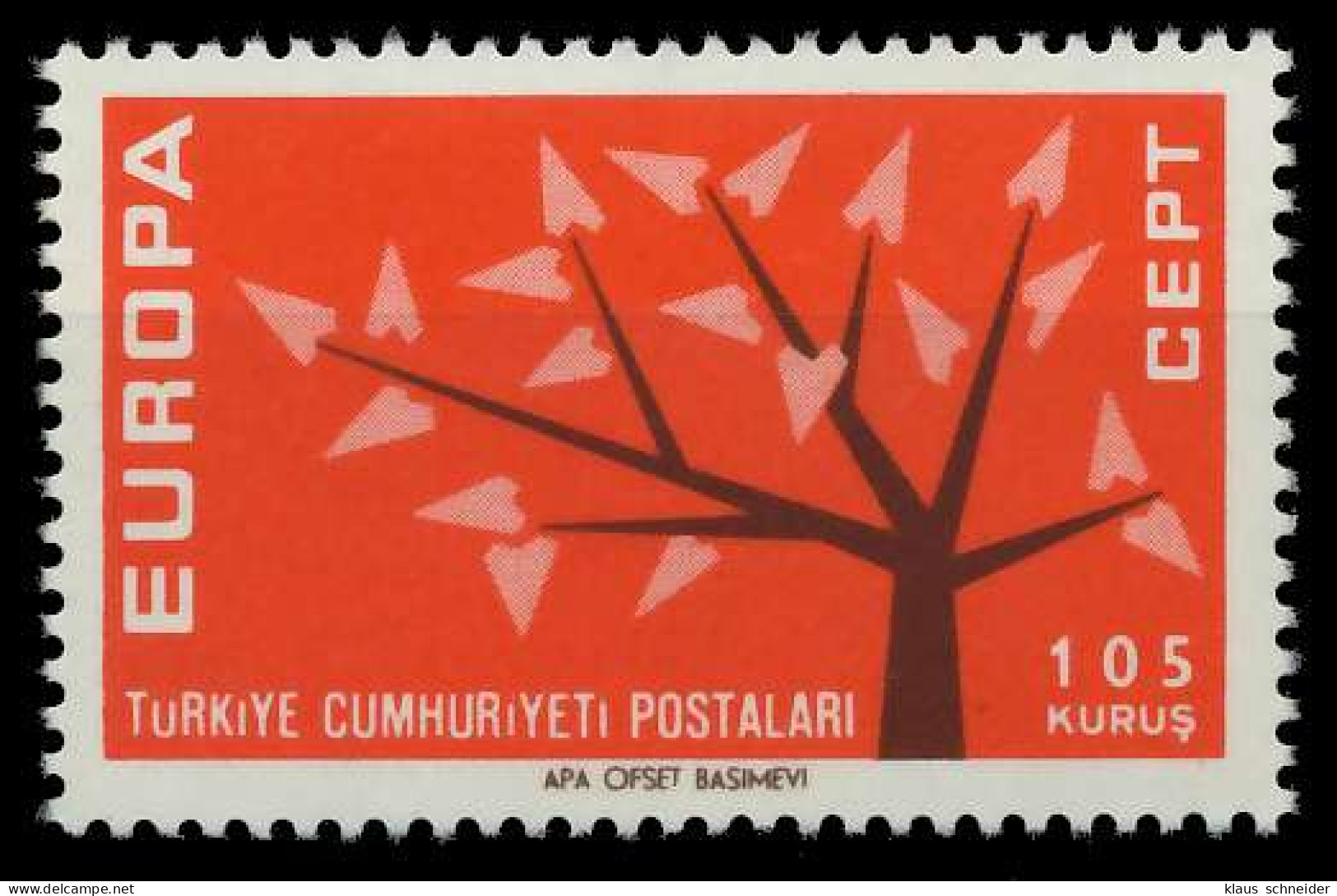 TÜRKEI 1962 Nr 1844 Postfrisch SA1DD02 - Unused Stamps