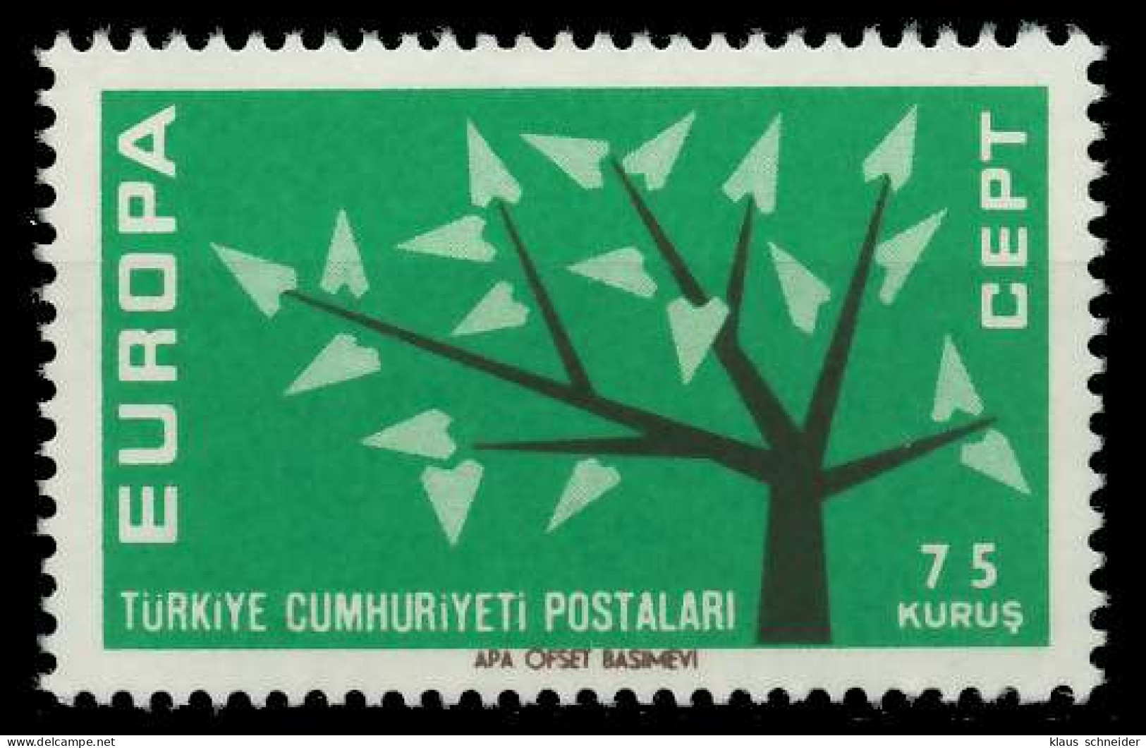 TÜRKEI 1962 Nr 1843 Postfrisch SA1DD12 - Unused Stamps