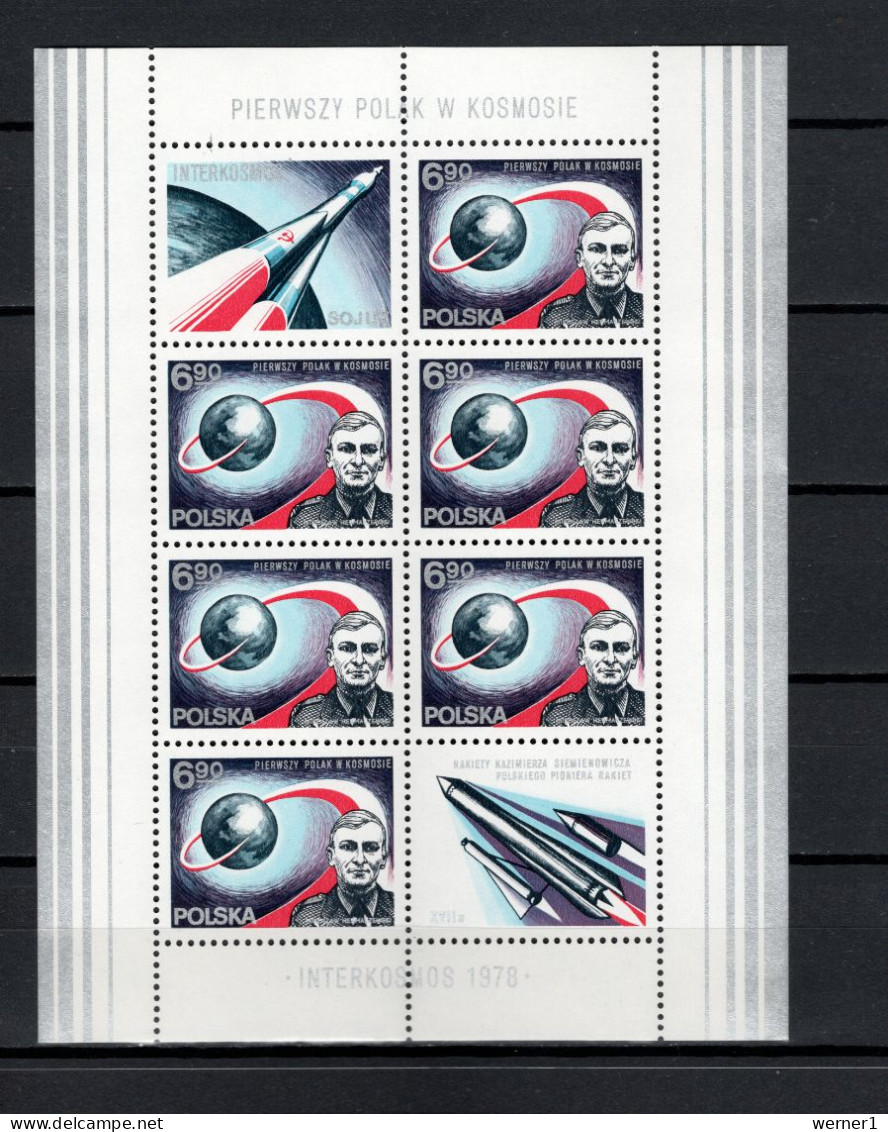 Poland 1978 Space, Interkosmos, Miroslaw Hermaszewski S/s MNH - Europa