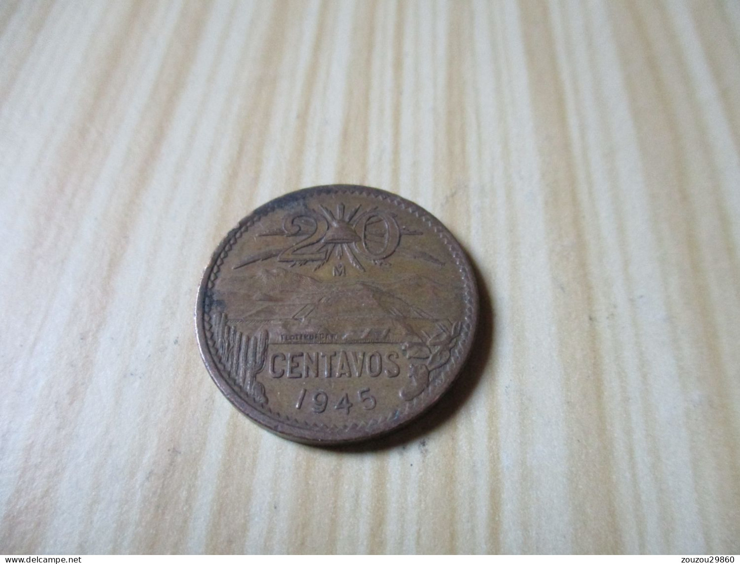 Mexique - 20 Centavos (aigle Petit) 1945.N°291. - México