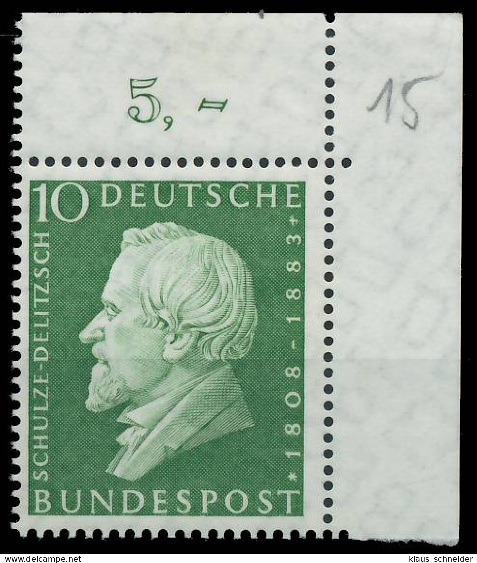 BRD BUND 1958 Nr 293 Postfrisch ECKE-ORE X2F79CA - Unused Stamps
