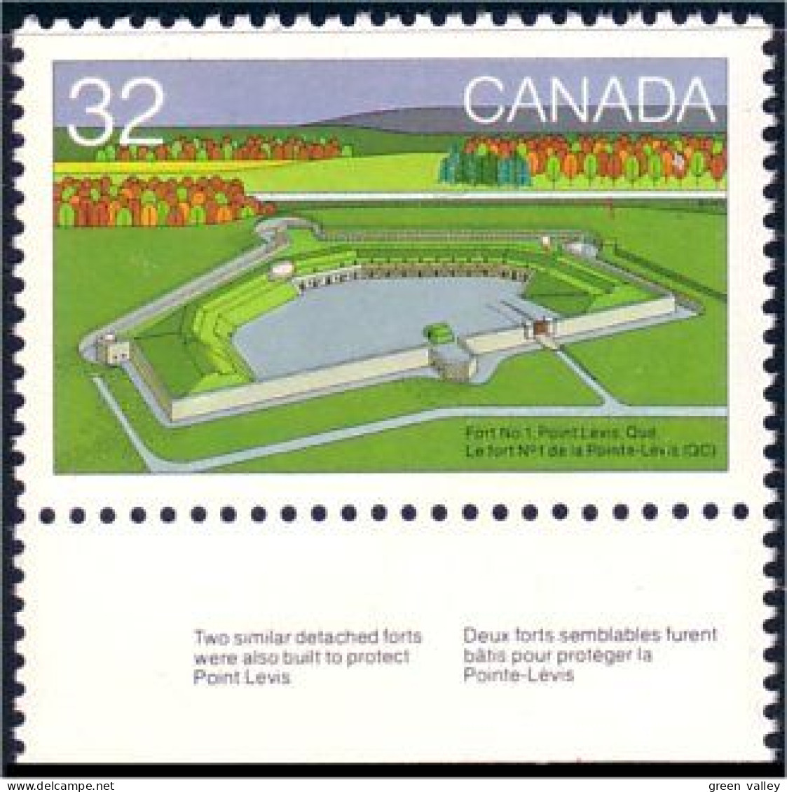 (C09-90a) Canada Fort Point Levis Quebec MNH ** Neuf SC - Neufs