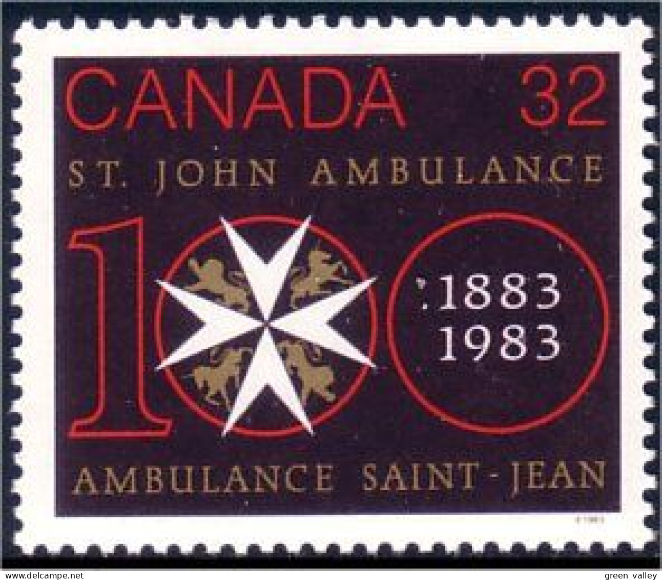 (C09-80a) Canada St John Ambulance St Jean MNH ** Neuf SC - Neufs
