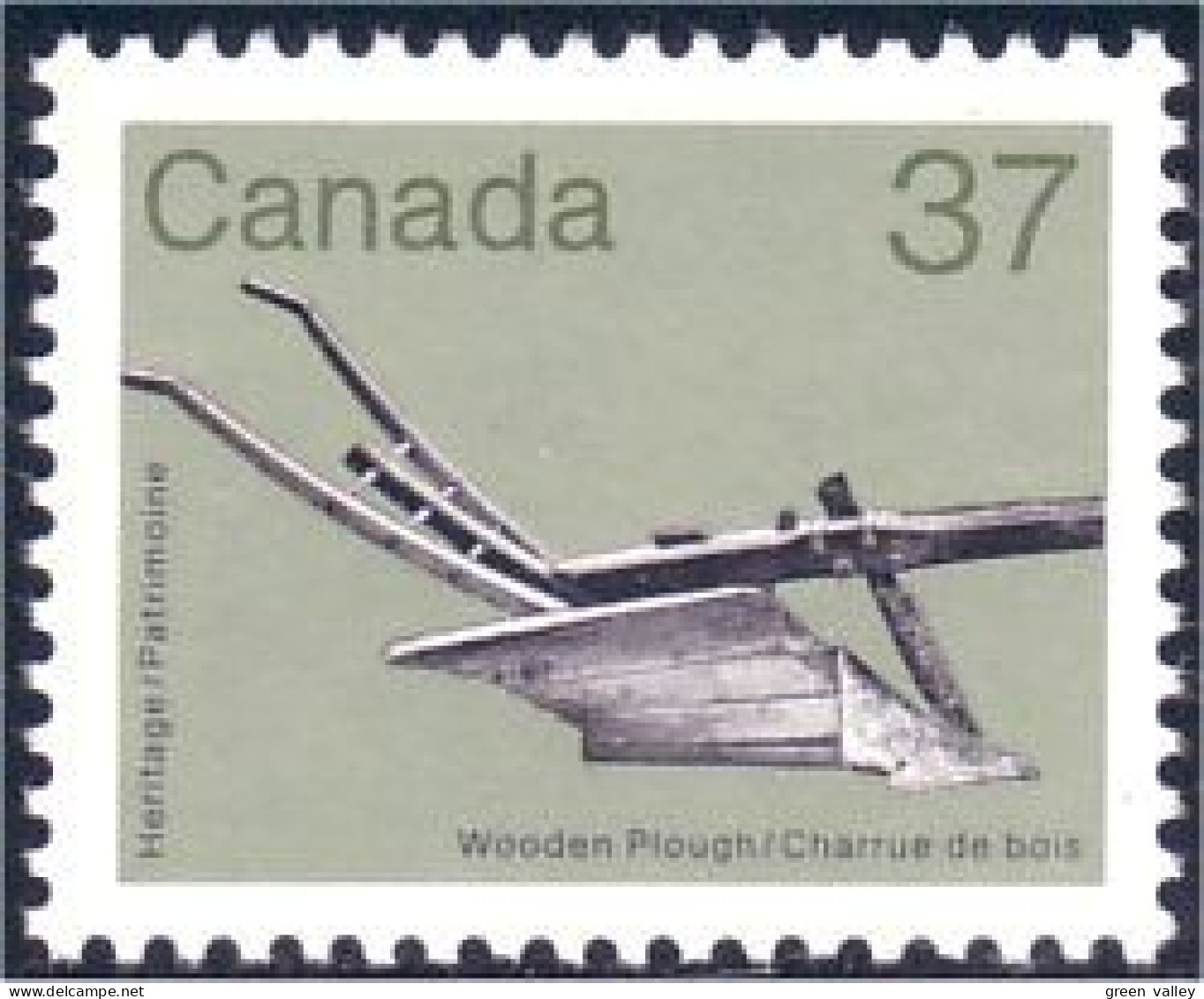 (C09-27b) Canada Charrue En Bois Araire Wooden Plough MNH ** Neuf SC - Landwirtschaft