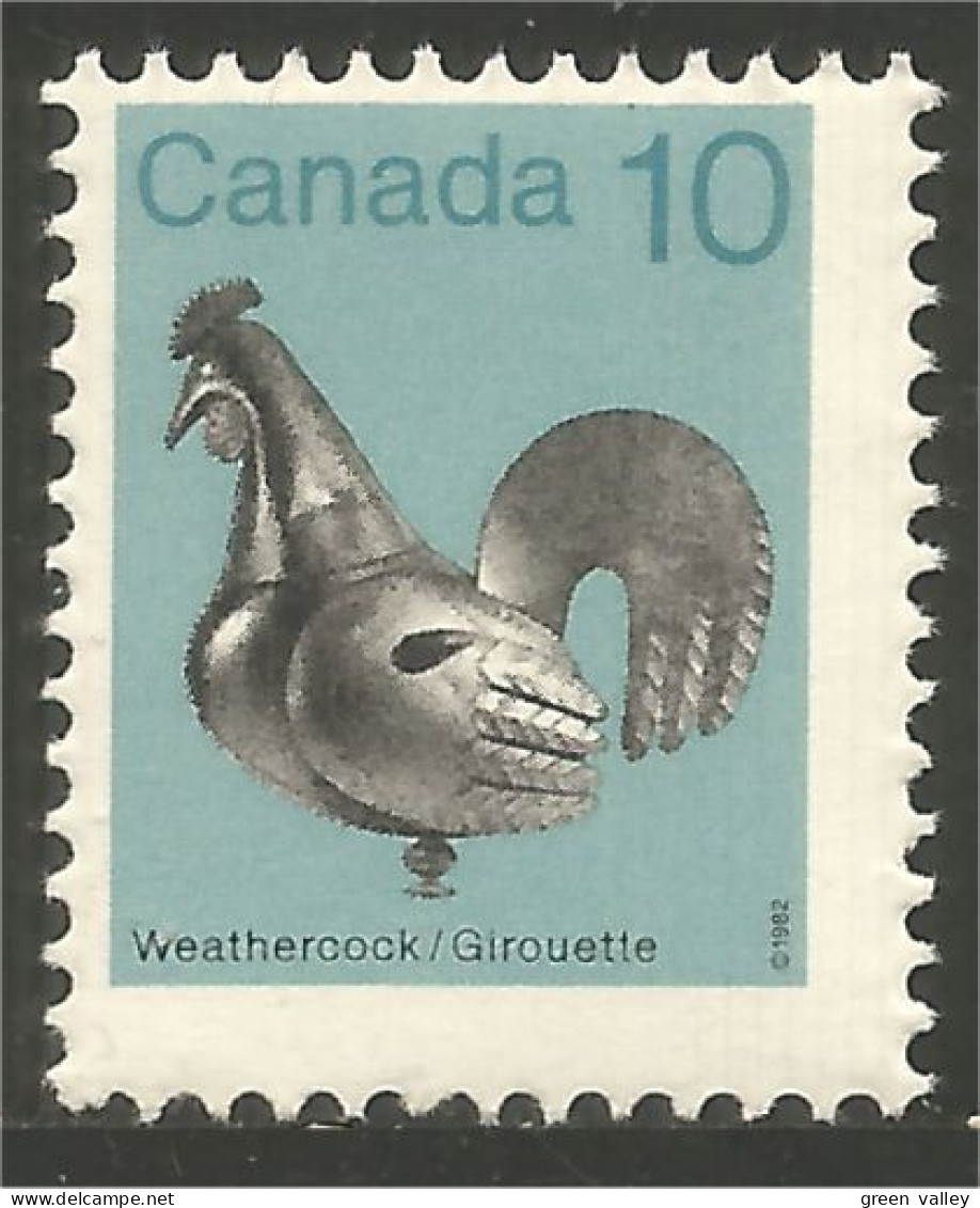 (C09-21aa) Canada Metal Weather Cock Rooster Coq Girouette Perf 13 MNH ** Neuf SC - Neufs