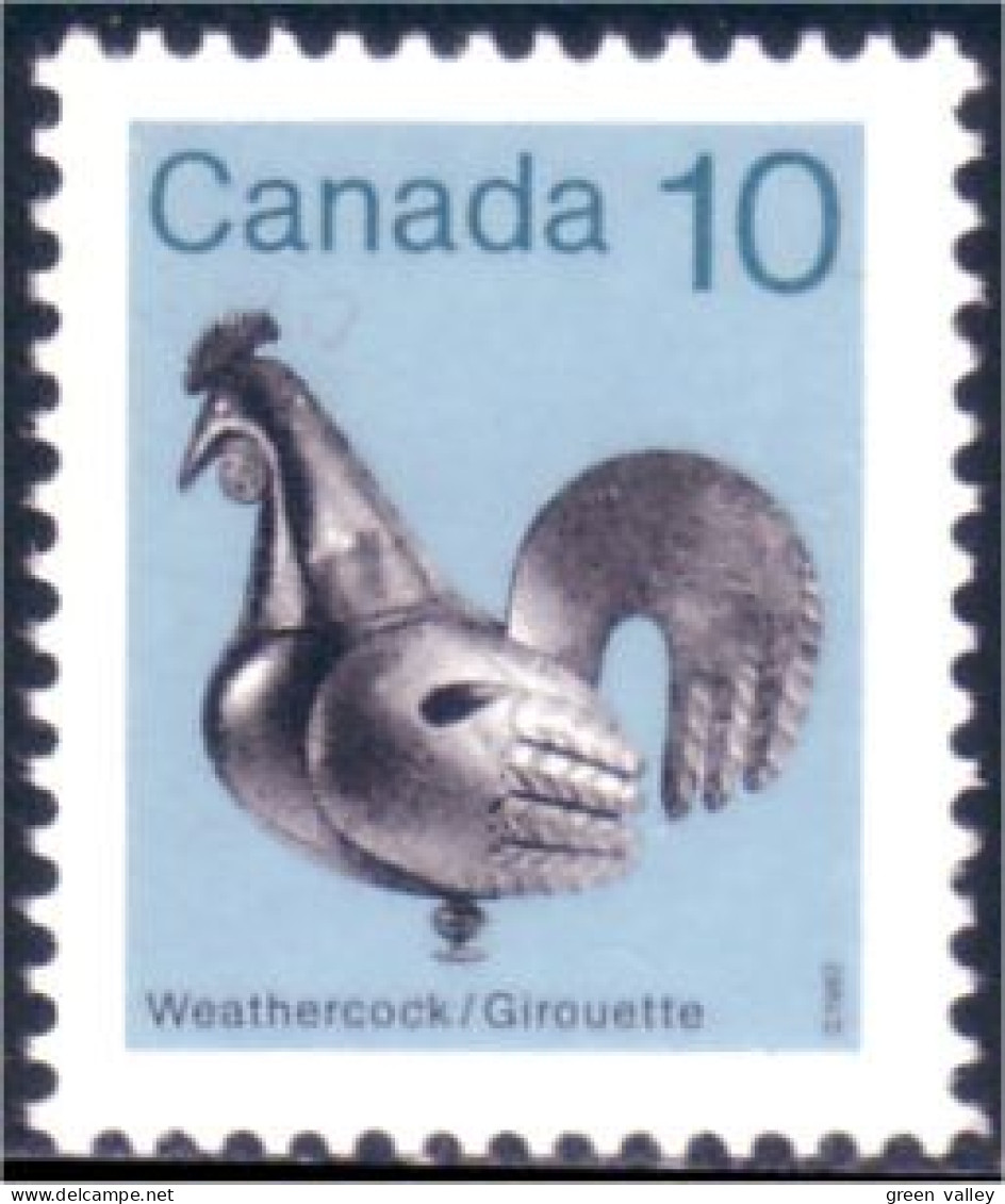 (C09-21c) Canada Metal Weather Cock Rooster Coq Girouette Perf 14x13 MNH ** Neuf SC - Minerales