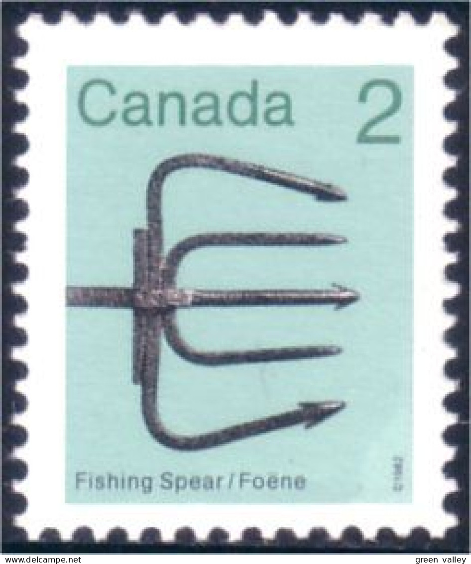 (C09-18aa) Canada Fishing Spear Trident Pecheur Perf 13 MNH ** Neuf SC - Unused Stamps