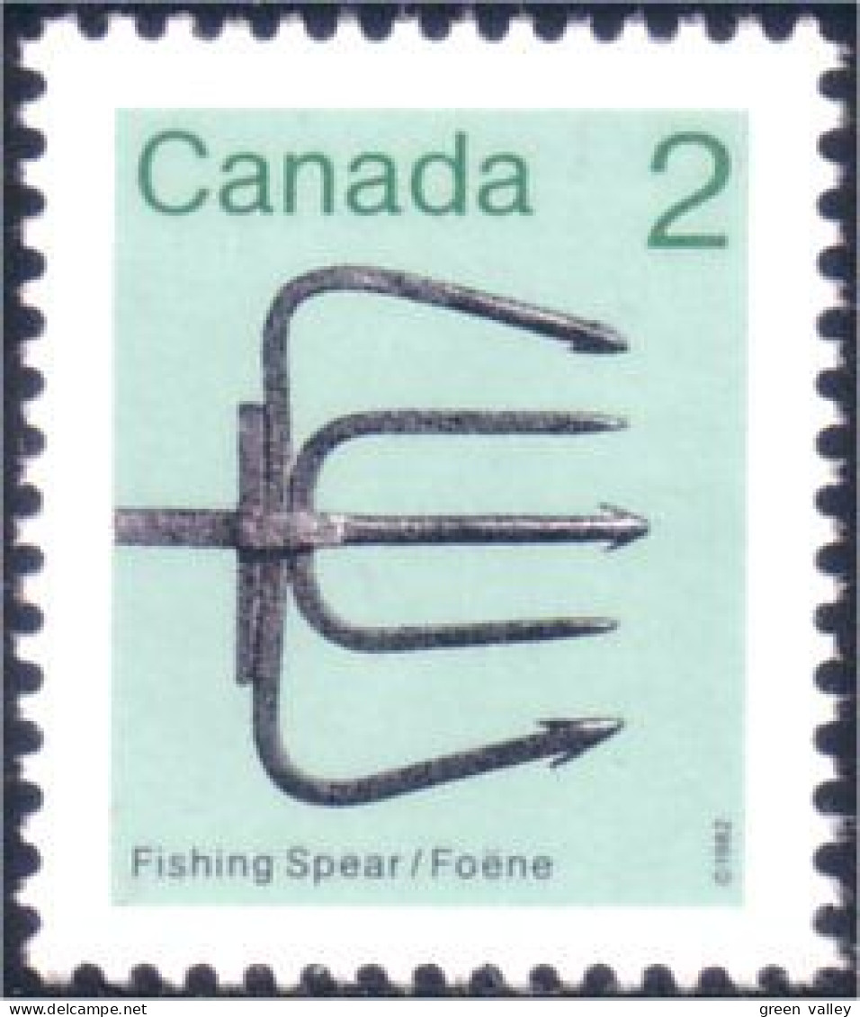 (C09-18c) Canada Fishing Spear Trident Pecheur Perf 14 MNH ** Neuf SC - Levensmiddelen