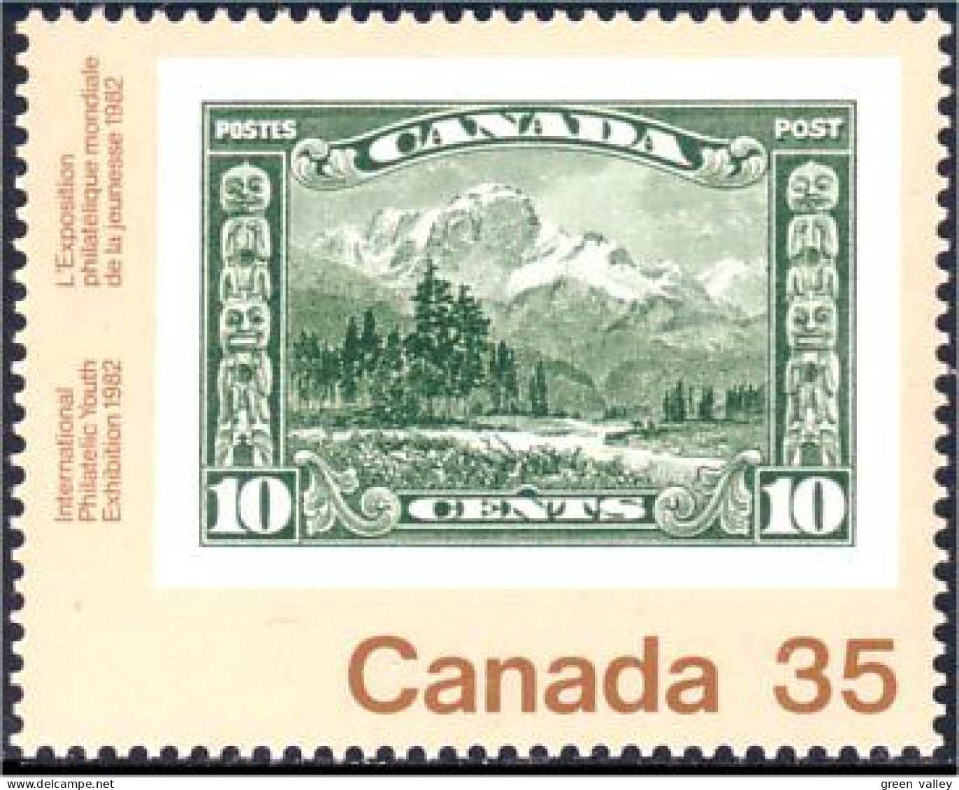 (C09-12b) Canada Mount Hurd MNH ** Neuf SC - Briefmarken Auf Briefmarken