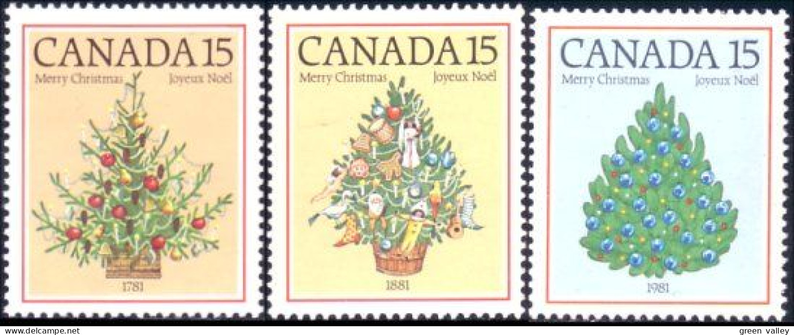 (C09-00-02b) Canada Sapin Noel 1981 Christmas Tree MNH ** Neuf SC - Trees