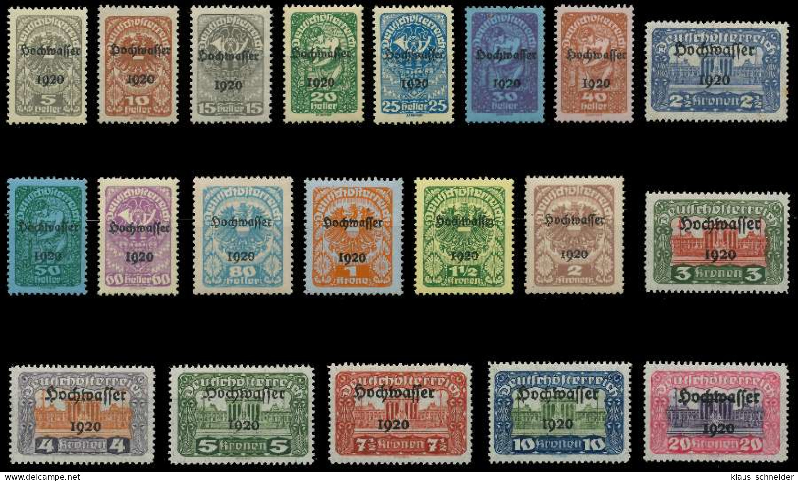ÖSTERREICH 1921 Nr 340-359 Ungebraucht X742CC2 - Unused Stamps