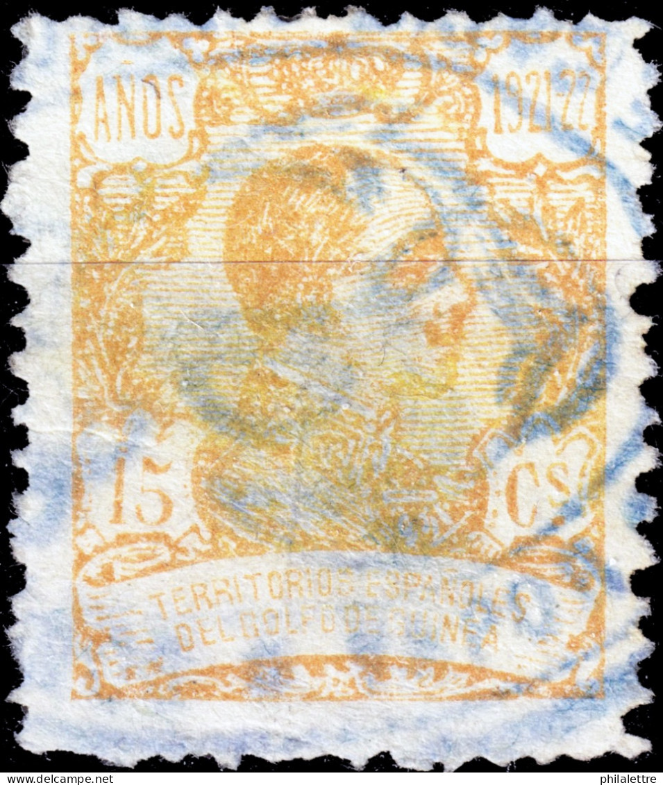 ESPAGNE / ESPAÑA - Golfo De Guinea - 1921-2 Matasello Maritimo ("vapor...") Sobre 15c Amarillo - Guinea Espagnole