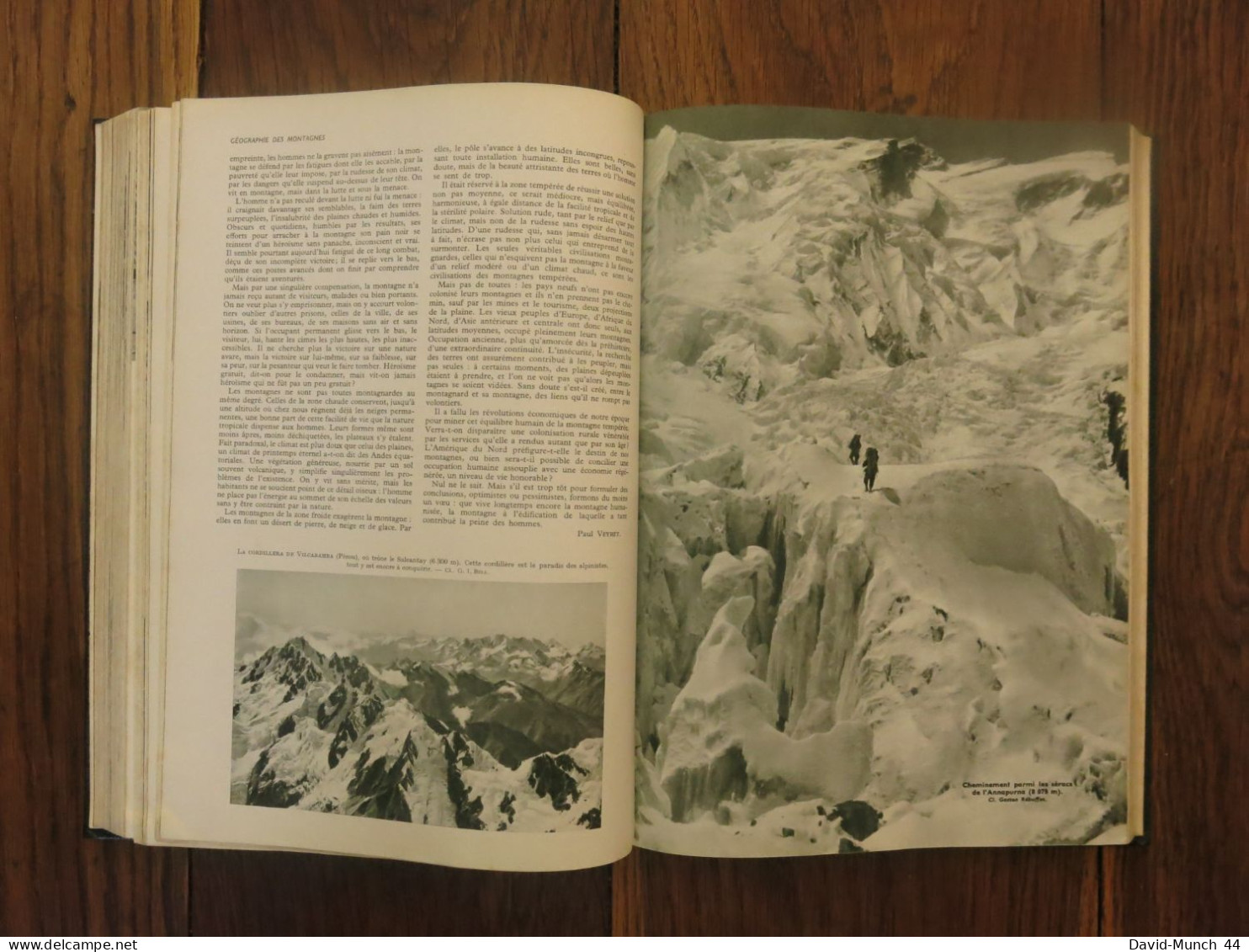 La montagne dirigé par Maurice Herzog. Librairie Larousse, Paris. 1956