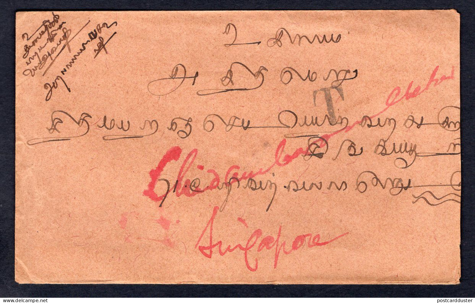 INDIA 1921 Cover To Singapore. Postage Due (p1526) - 1911-35 King George V