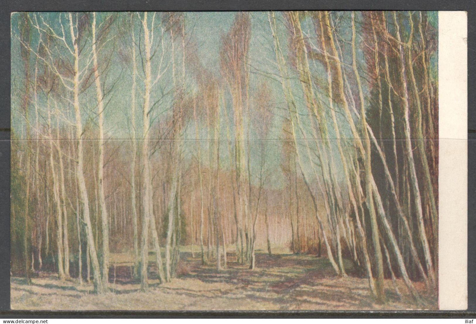 Russia.  Vasily Baksheev - Russian Painter.   Blue Spring.  Vintage Art  Postcard - Paintings