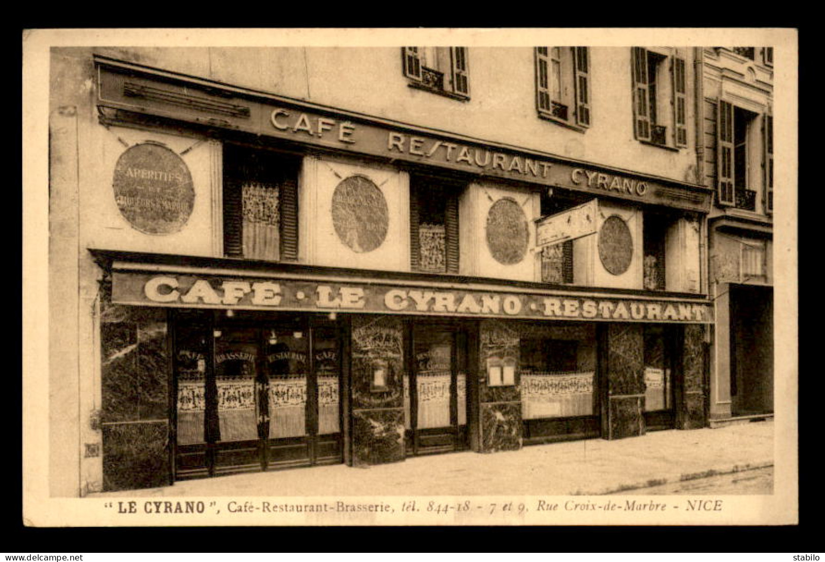 06 - NICE - LE CYRANO - CAFE-RESTAURANT-BRASSERIE - 7 ET 9 RUE CROIX DE MARBRE - Cafés, Hotels, Restaurants