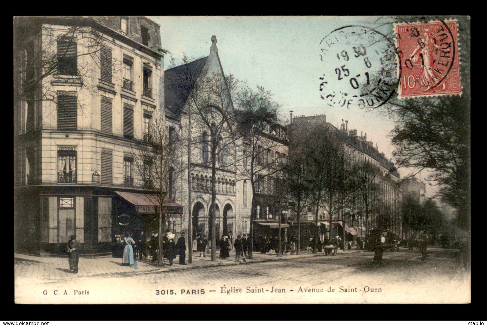 75 - PARIS 17EME - EGLISE ST-JEAN AVENUE DE ST-OUEN - CARTE COLORISEE - Arrondissement: 17